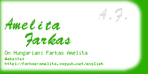 amelita farkas business card